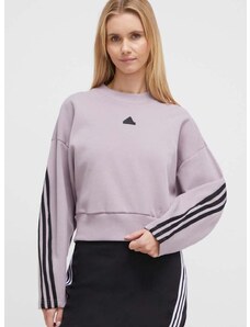 Mikina adidas dámská, růžová barva, hladká, IS3880