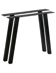 Hoorns Set dvou černých kovových stolových podnoží O-Leg 79 x 10 cm