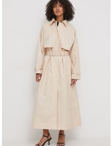 Trench kabát Calvin Klein dámský, béžová barva, přechodný, K20K206319