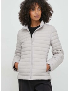 Péřová bunda Calvin Klein dámská, šedá barva, přechodná, K20K206326