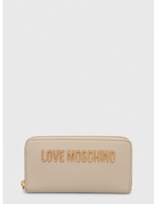 Peněženka Love Moschino béžová barva
