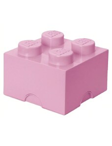 Světle růžový úložný box LEGO Smart 25 x 25 cm