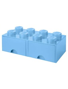 Světle modrý úložný box LEGO Storage 25 x 50 cm