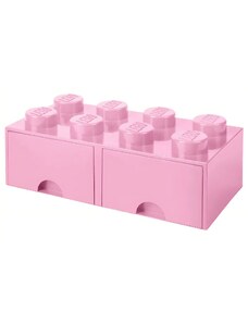 Růžový úložný box LEGO Storage 25 x 50 cm