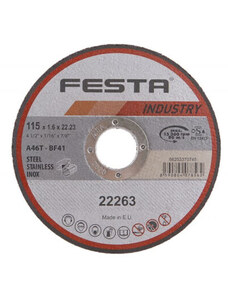 Kotouč řezný FESTA INDUSTRY na kov 115x1.6x22.2mm