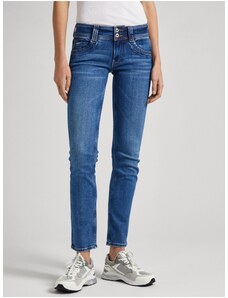 Modré dámské slim fit džíny Jeans Pepe Jeans - Dámské