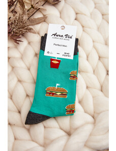 Kesi Hamburger pánské ponožky zelené
