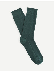 Celio Vysoké ponožky Sipique z bavlny Supima Zelená ONE SIZE