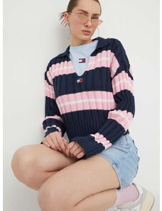 Svetr Tommy Jeans dámský, tmavomodrá barva, DW0DW17321