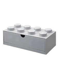 Šedý úložný box LEGO Storage 31,6 x 15,8 cm