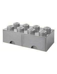 Světle šedý úložný box LEGO Storage 25 x 50 cm