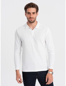 Ombre Clothing Bavlněná základní bílá polokošile V1 OM-POBL-0114