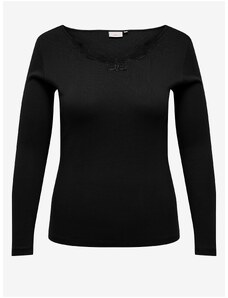 Černé dámské tričko s dlouhým rukávem ONLY CARMAKOMA New Kira - Dámské