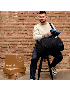 Bagind Pozney Misty - unisex cestovní taška látková černá, ruční výroba, český design