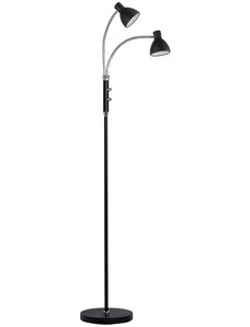Černá kovová stojací lampa Halo Design Hudson II. 120 cm