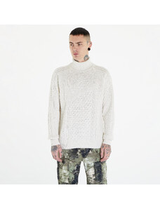 Pánský svetr Nike Life Men's Cable Knit Turtleneck Sweater Light Bone