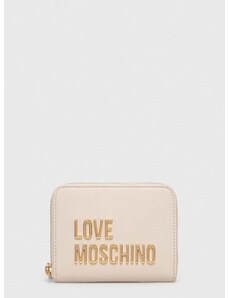 Peněženka Love Moschino béžová barva