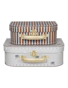 Kufr OYOY Mini Suitcase Elephant 2-pack