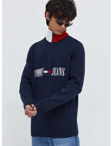 Svetr Tommy Jeans pánský, tmavomodrá barva