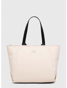 Kabelka Calvin Klein béžová barva, K60K611446