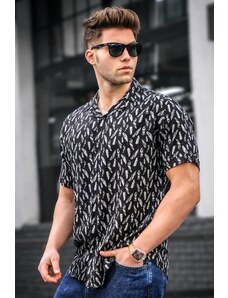 Madmext Black Patterned Shirt 5533