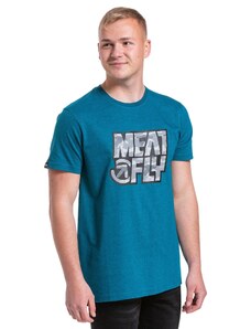 Meatfly pánské tričko Repash Petrol Heather | Modrá | 100% bavlna