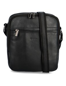 Luxusní pánská kožená crossbody Diviley Calsian, černá