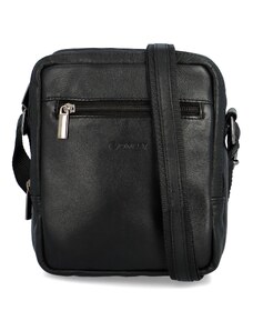 Luxusní pánská kožená crossbody Diviley Gilbert, černá