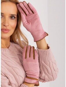 ITALSKÁ MÓDA Starorůžové elegantní rukavice vyteplené