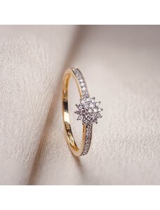 Luxusní zlatý prsten s diamanty Planet Shop