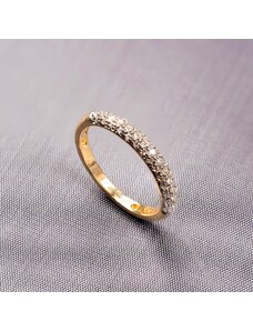 Zlatý prsten plný diamantů Planet Shop
