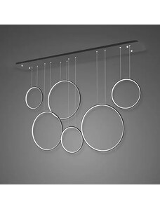 Altavola Design LED závěsné světlo Rings No.8 black 180 cm 3000K