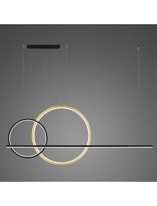 Altavola Design LED závěsné světlo LINEA No.4 B Φ60/40 cm black - gold 3000K