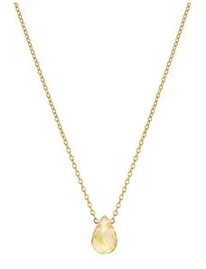 Dámský náhrdelník Citrín - Kapka štěstí - Zlatá Trimakasi