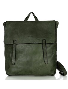 Dámský kožený batoh Mazzini M115 zelený