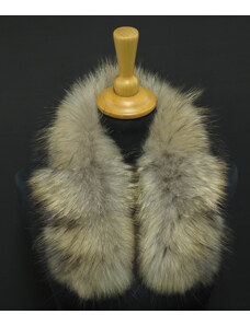Špongr Krátká kožešina na kapuci z mývalovce 7004 NATUR - 60 cm