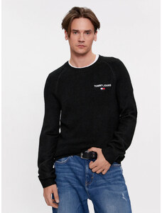 Tommy Jeans pánský černý svetr