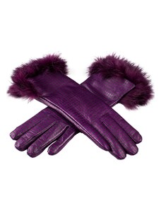 BOHEMIA GLOVES Elegantní kožené rukavice pro dámy s králičí kožešinou