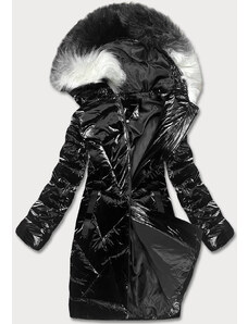 Z-DESIGN Černá dámská zimní bunda s kapucí (H-1105/01)
