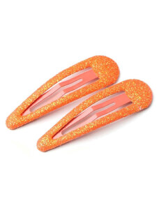 Axyz Art GlitterClips kovové sponky do vlasů 6 ks - oranžové