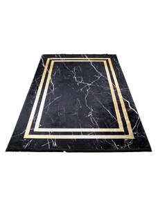 Chemex Moderní koberec Life - mramor 7 - černý Rozměr koberce: 140x200 cm