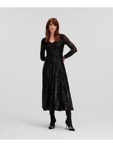 ŠATY KARL LAGERFELD SEQUIN MAXI EVENING DRESS