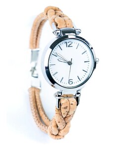 Ecopeople Dámské korkové hodinky eco-friendly - Splétané, natural