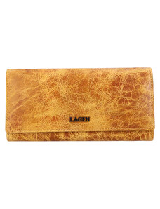 Malá dámská kožená peněženka Lagen Dorote - zlatá