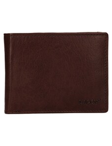 Pánská kožená peněženka Lagen Alexej - tmavě hnědá