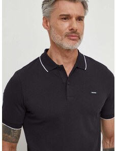Polo tričko Calvin Klein černá barva