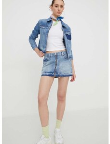 Džínová sukně Tommy Jeans mini, pouzdrová, DW0DW17048