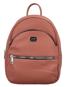 Tessra Módní dámský koženkový kabelko-batoh Rosita, růžová