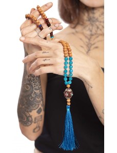 Indie Meditační náhrdelník MALA modrý V.