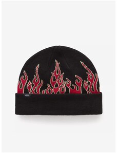 Černá klučičí čepice VANS UP IN FLAMES BEANIE - Kluci